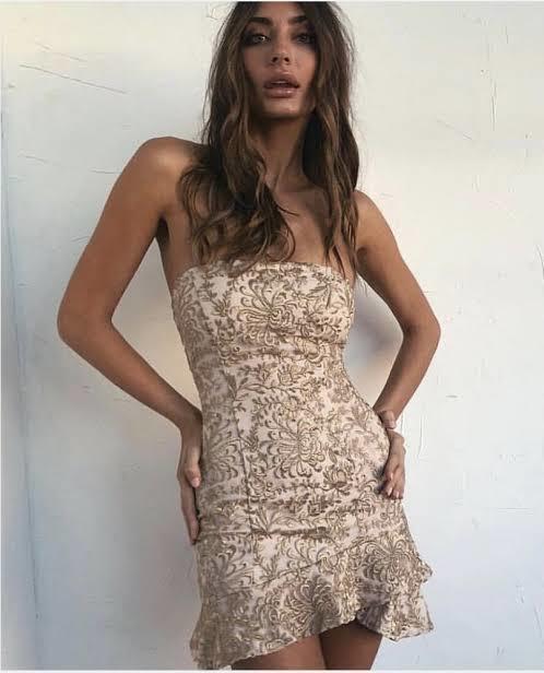 Sofia the label gold radiate strapless dress - size 6 - Image 4