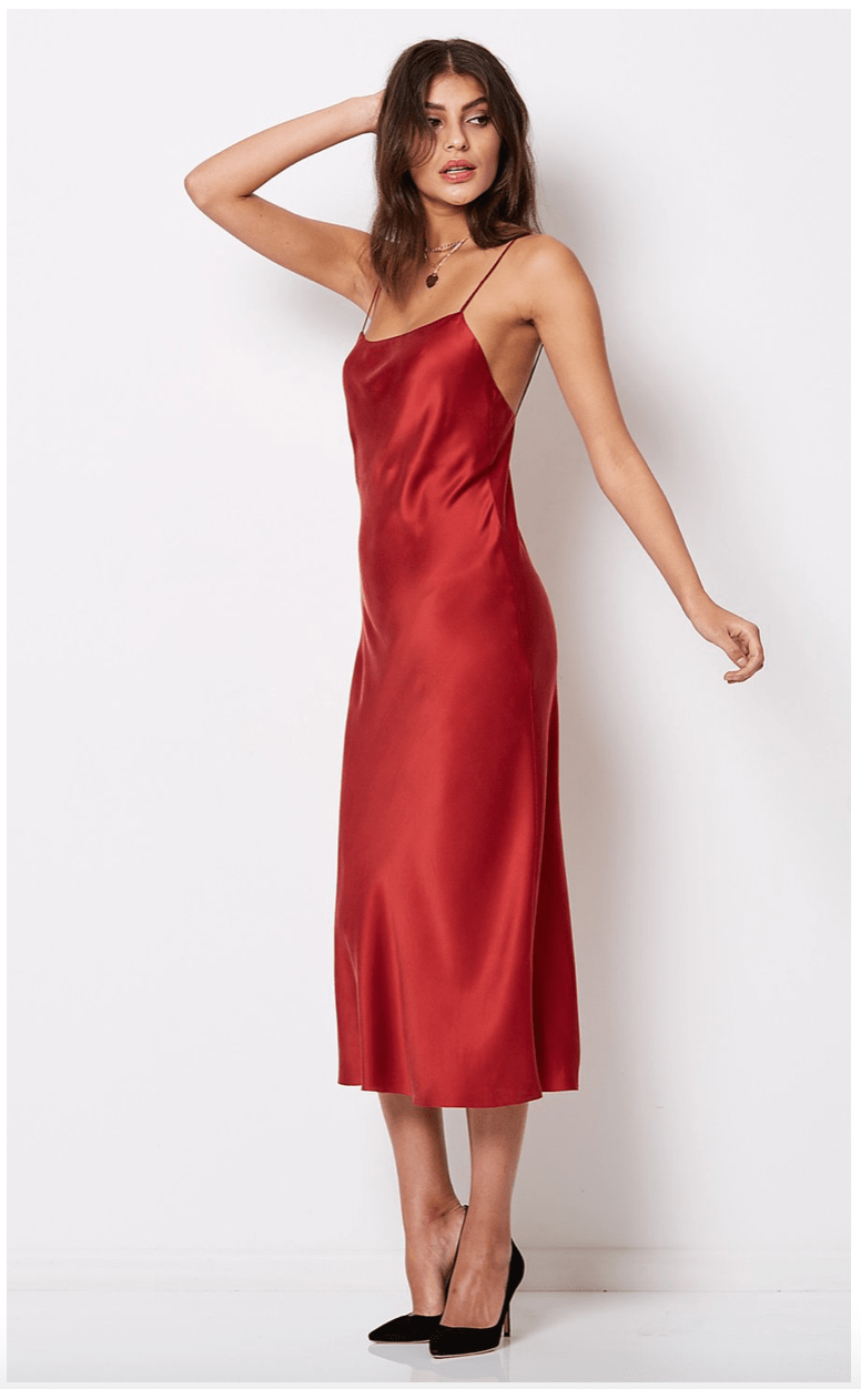 Bec & Bridge Girl Talk Slip Dress Crimson Size 4 - Image 2