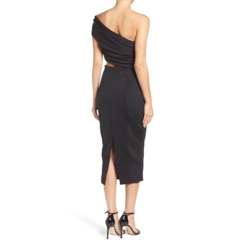 Misha Collection Beradonna One Shoulder Dress Black Size 6 - Image 3