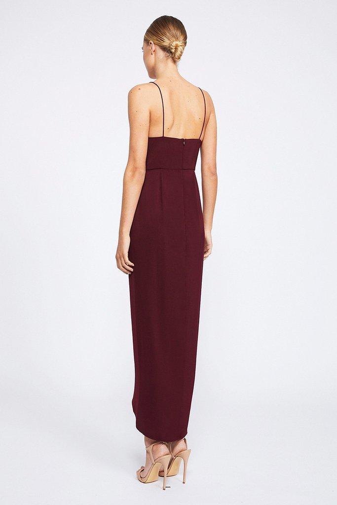 Shona Joy Core Cocktail Dress- Burgundy - Image 2