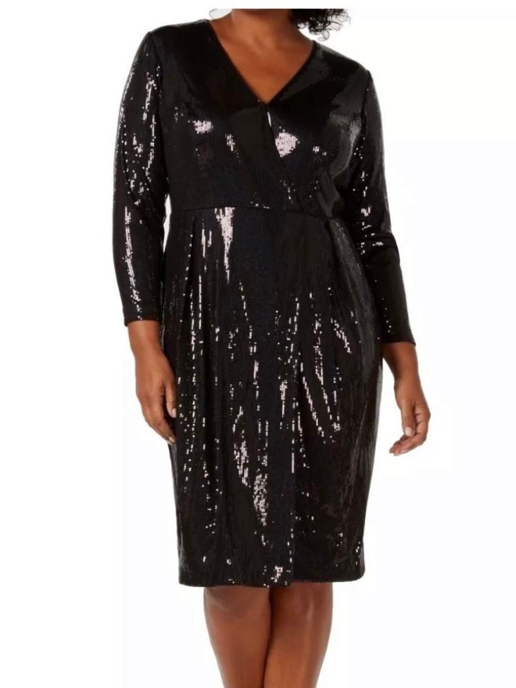 Calvin Klein Sequin Midi dress black Size 20 - Image 1