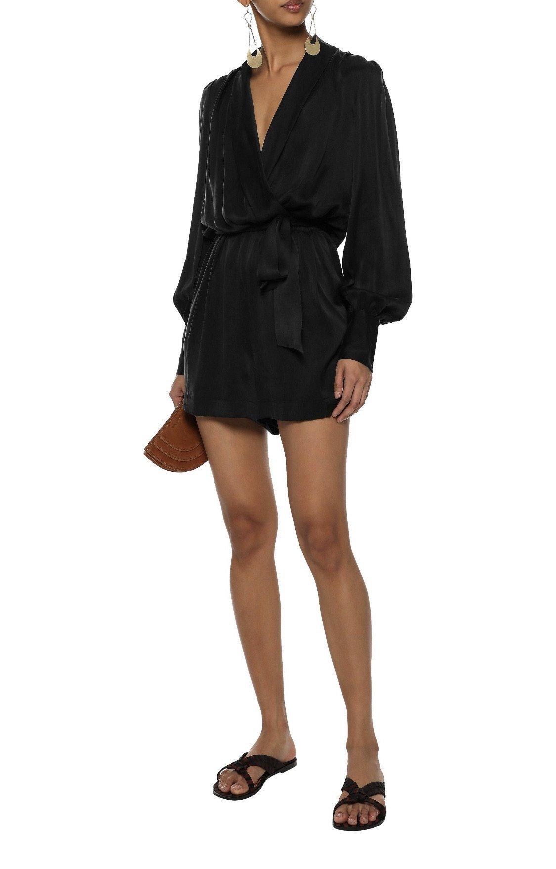 Zimmermann Wrap Playsuit Black Size 6 - Image 3