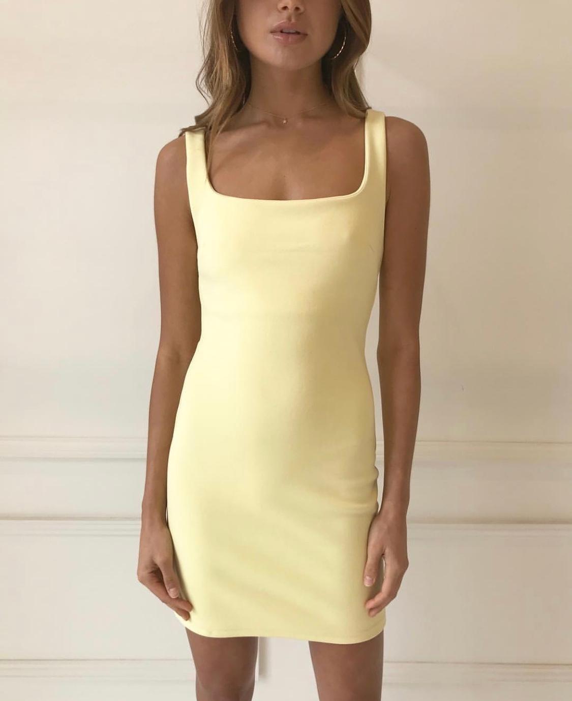 By Nicola Love Letters Mini Dress Yellow Size 12 - Image 2