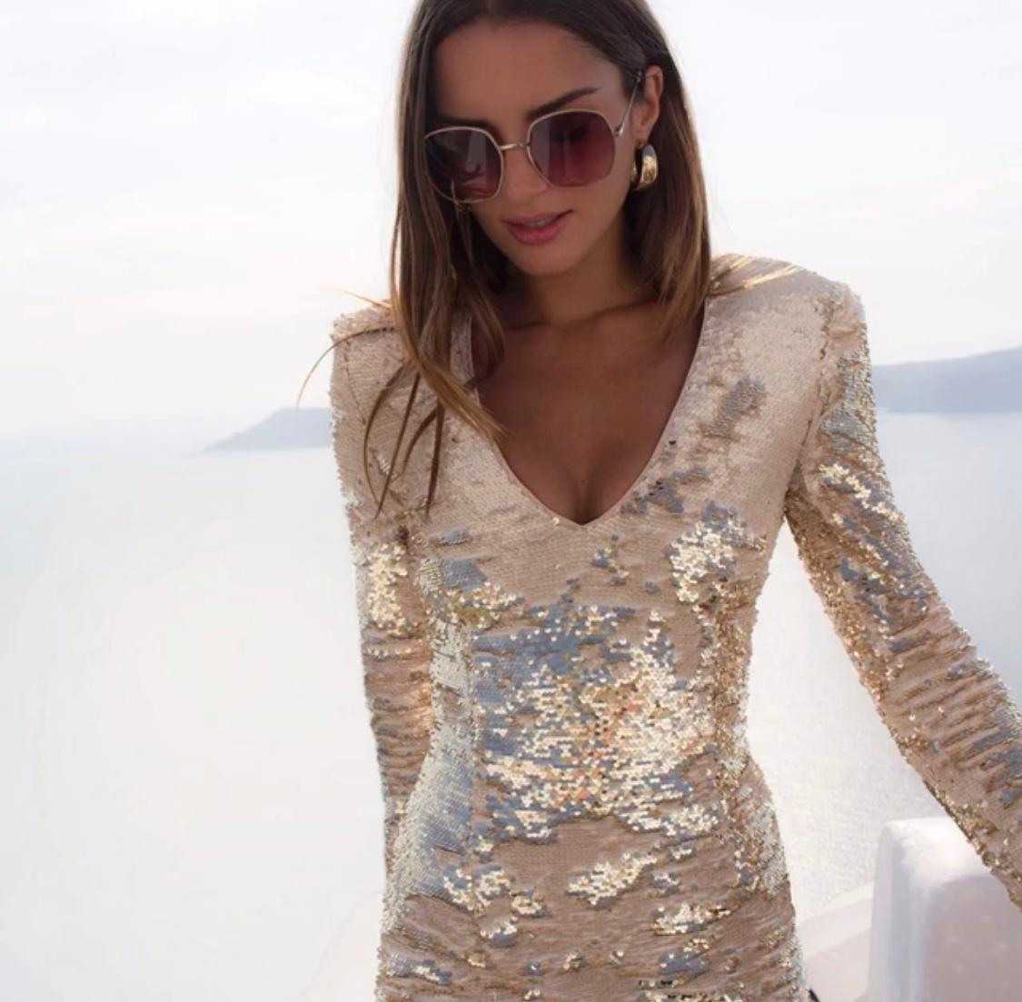 Misha Kimberlia Dress Light Gold Size 12 - Image 3