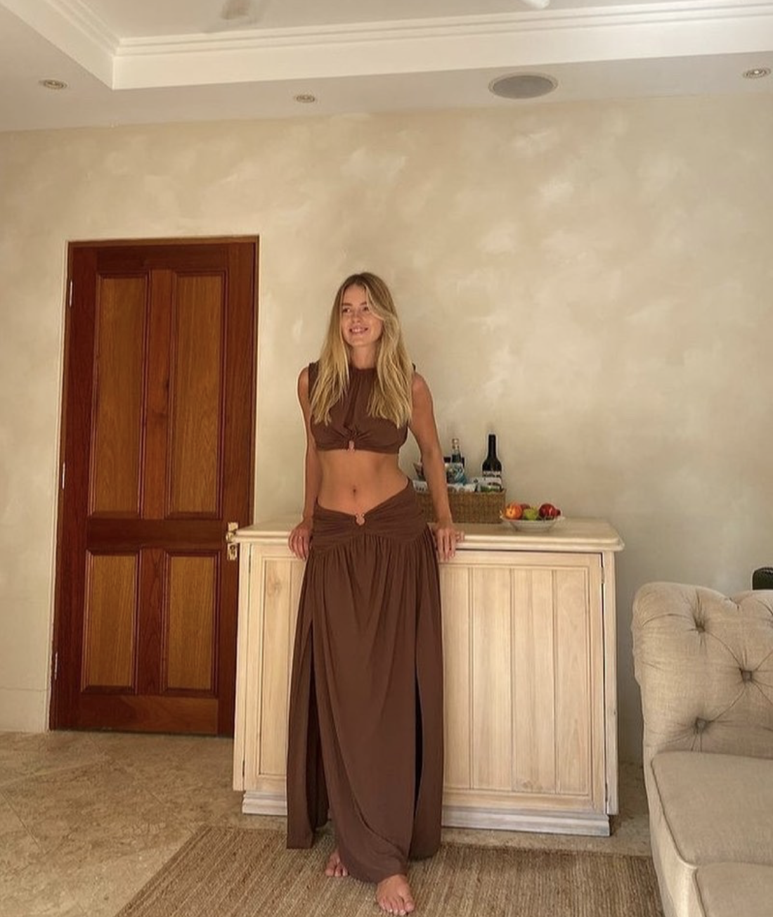 Bec & Bridge Minx Top and Maxi Skirt Set Copper Size 6 - Image 2