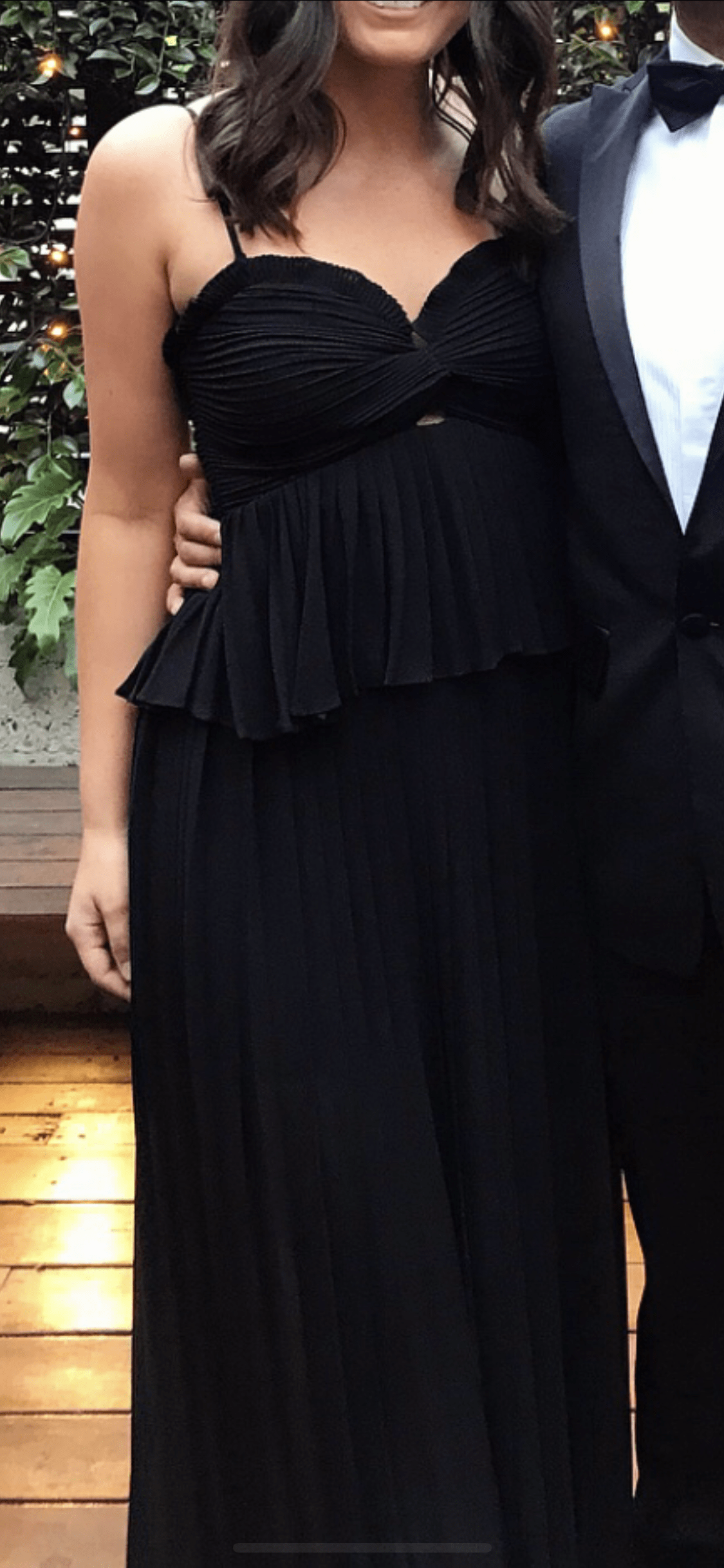 Shona Joy Botticelli Palazzo Jumpsuit Black Size 8 - Image 4