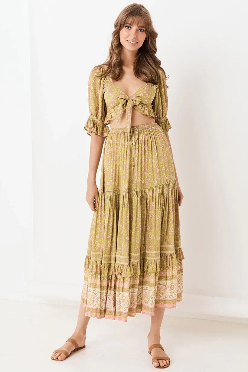 Spell and the Gypsy Dahlia Crop Top and Maxi Skirt Set Print 6 - Image 1