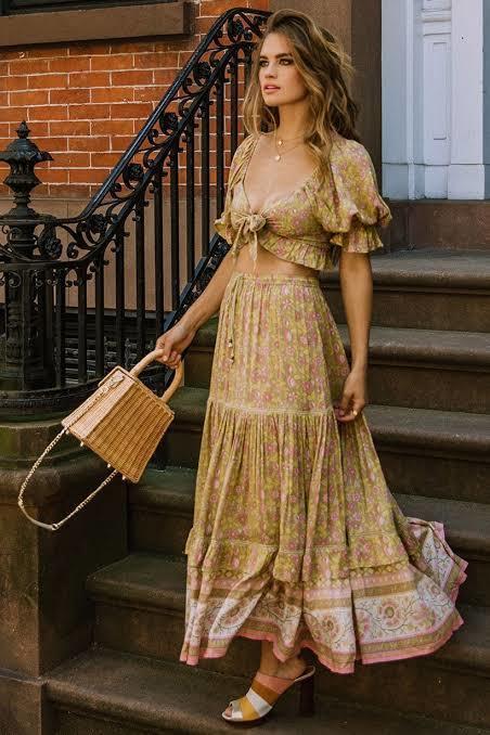 Spell and the Gypsy Dahlia Crop Top and Maxi Skirt Set Print 6 - Image 4