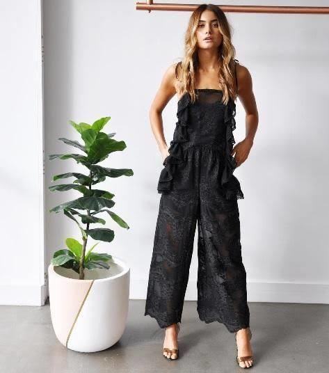 Shona Joy Antigua Pinafore Jumpsuit Black Size 8 - Image 2