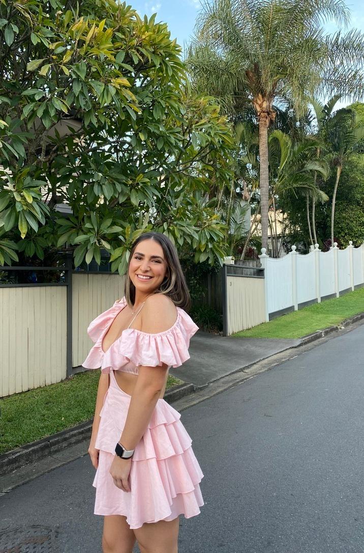 Sofia the Label Rose Mini Dress in Pink Size 10 - Image 3