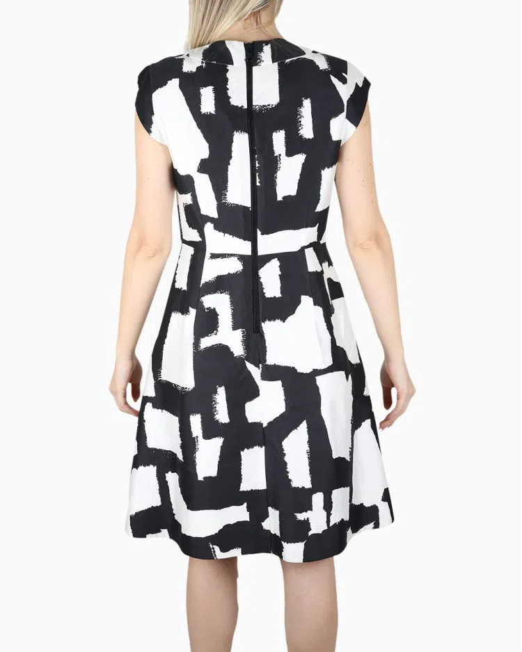 Kate Spade Mariella Dress Black and White Print Size 16 - Image 4