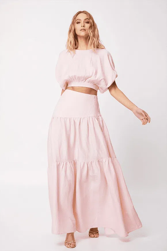 Mossman Day Break Top and Skirt Set Pink Size 8 - Image 1
