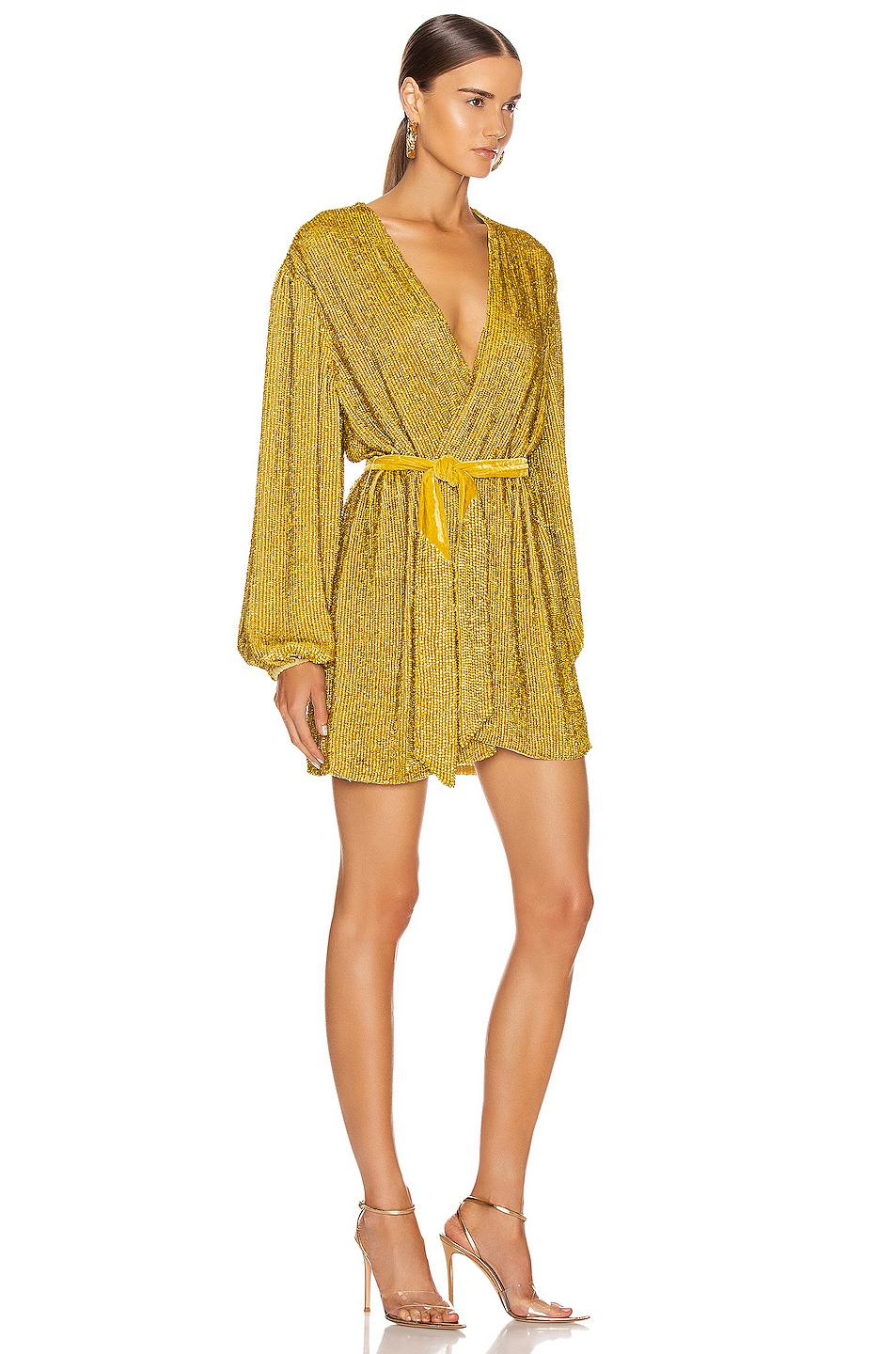 Retrofete Gabrielle Robe Mini Dress in Citrus Size S / Au 8 - Image 1