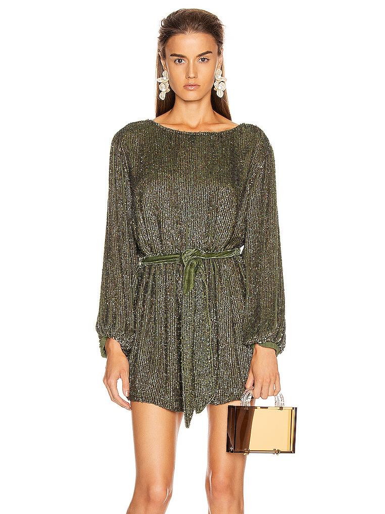 Retrofete Grace Mini Dress in Army Green Size S / Au 8 - Image 4