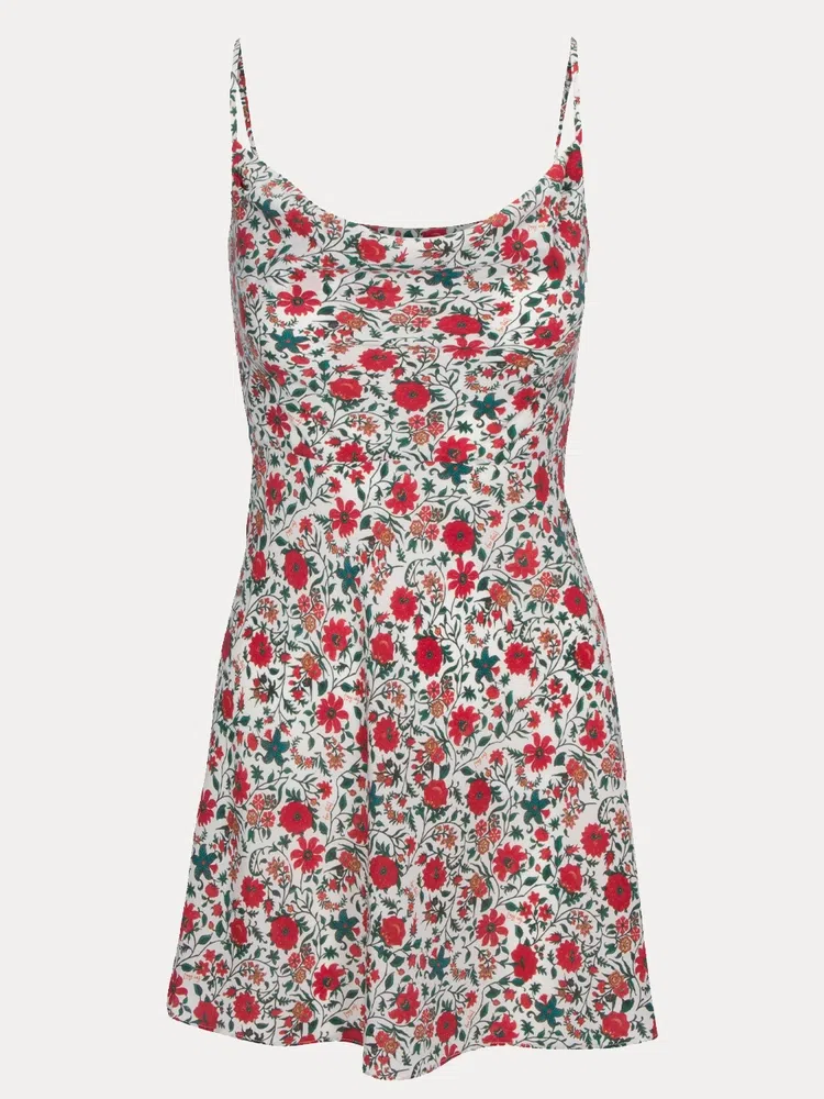 Realisation Par The Montague Dress White Batik Floral Size XXS - Image 7