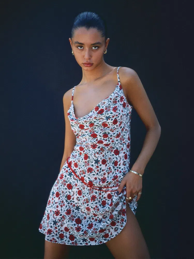 Realisation Par The Montague Dress White Batik Floral Size XXS - Image 2