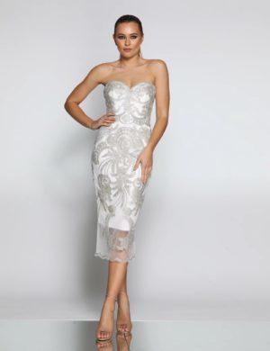 Jadore white silver dress 12 - Image 2