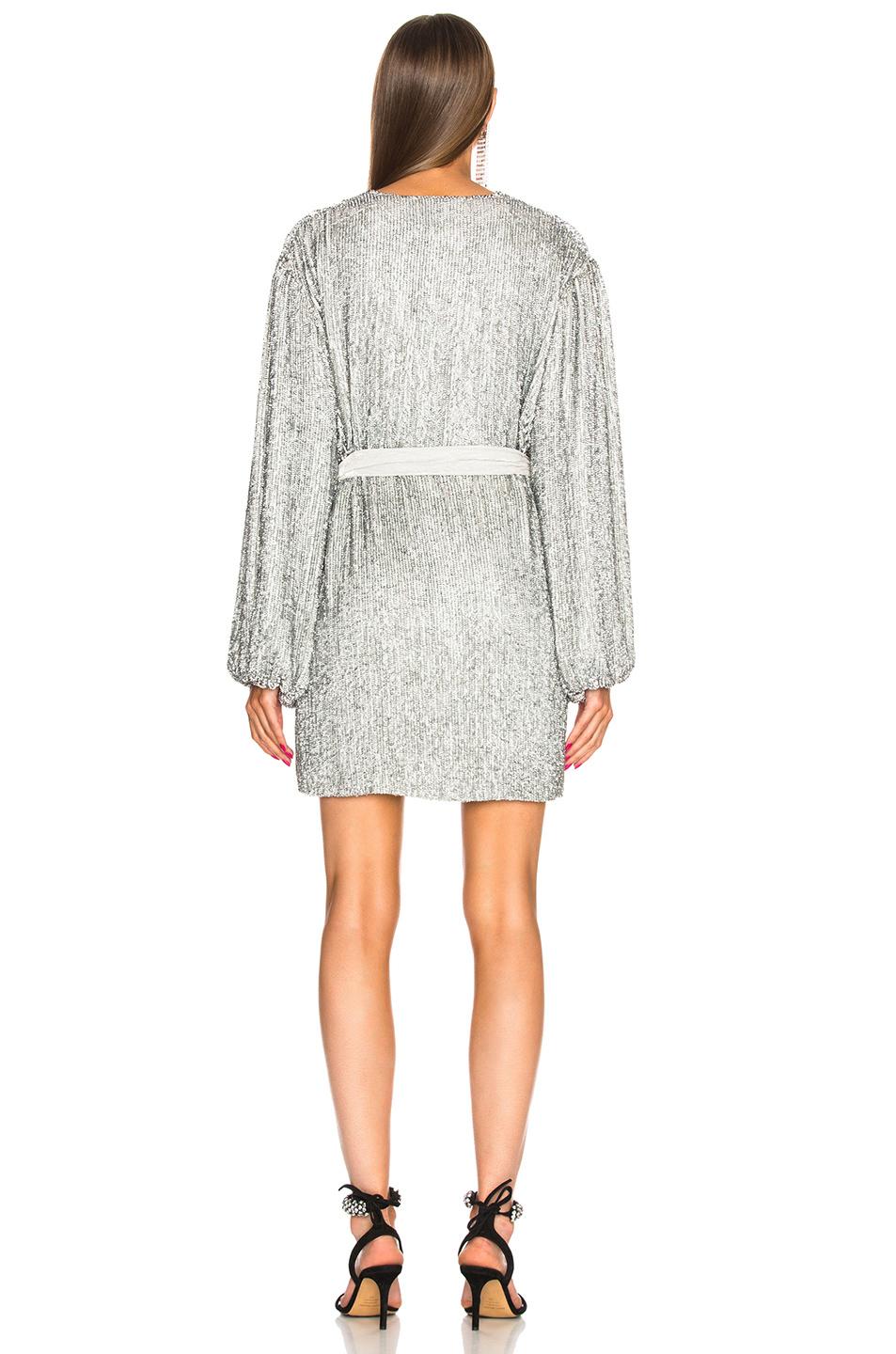 Retrofete Gabrielle Robe in Silver Size 6 - Image 2