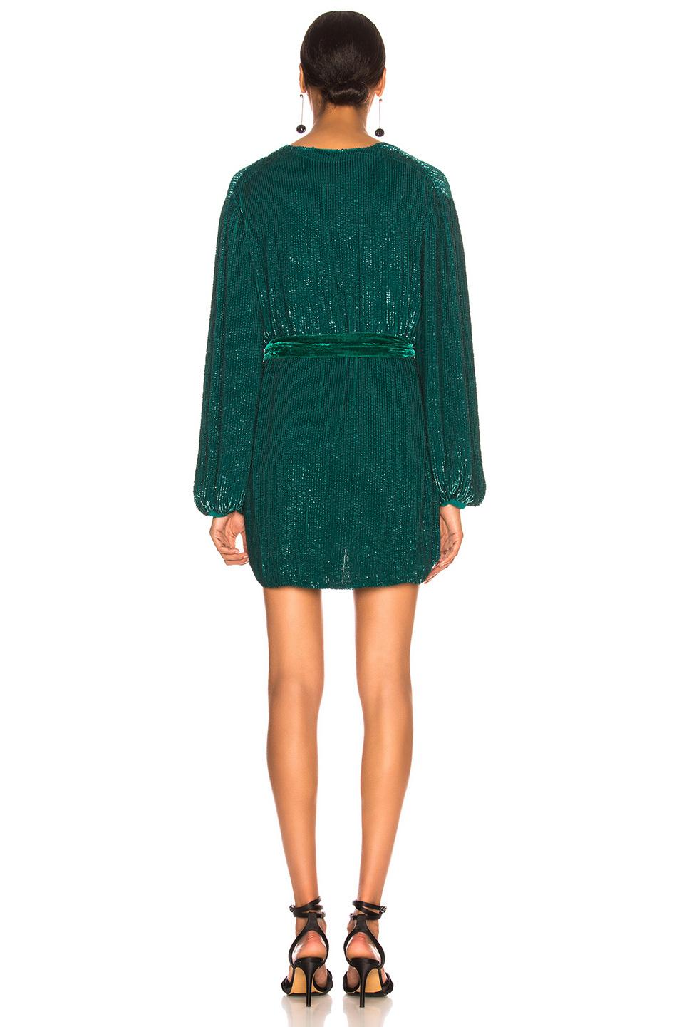 Retrofete Gabrielle Robe in Green Size 6 - Image 3