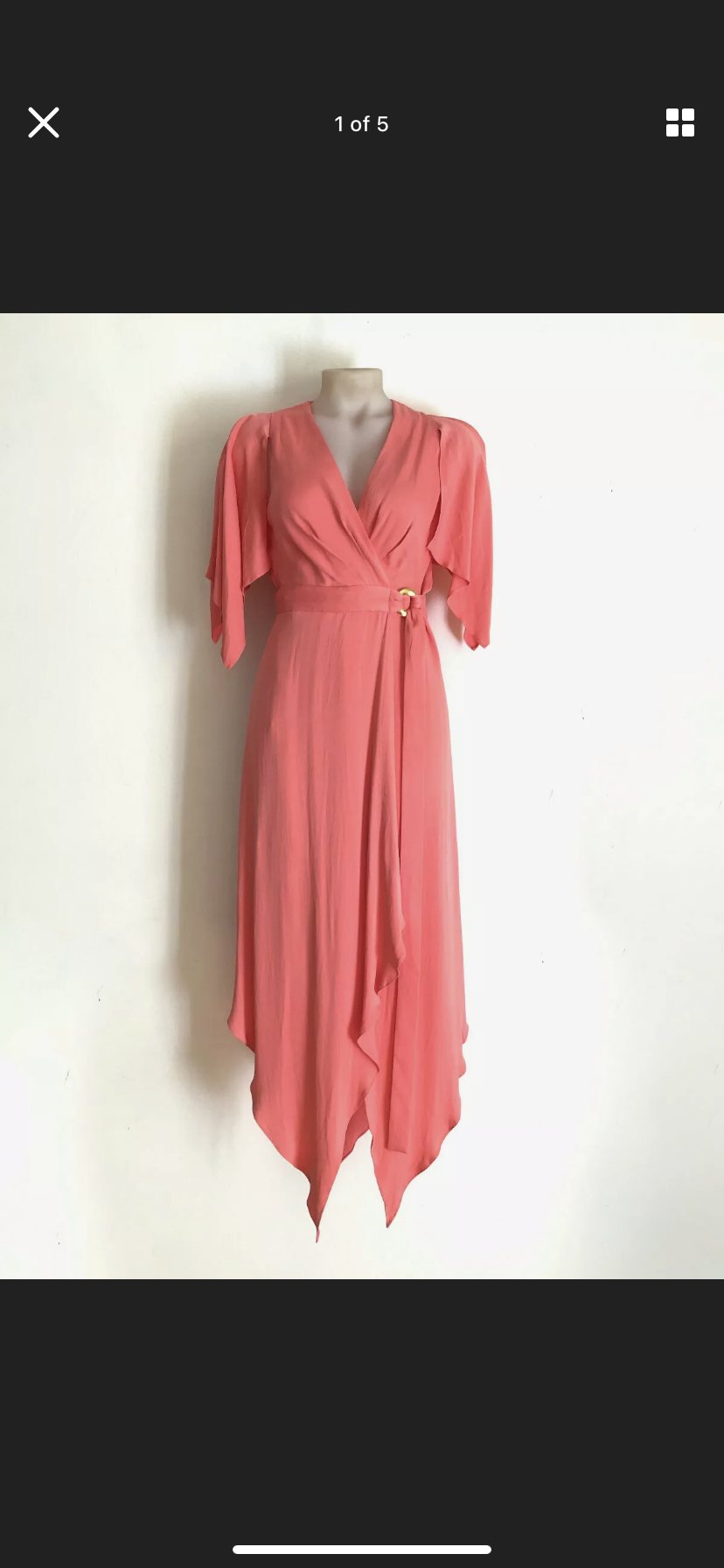 Manning Cartell Tickled Pink Charmeuse Dress Size 8 - Image 3