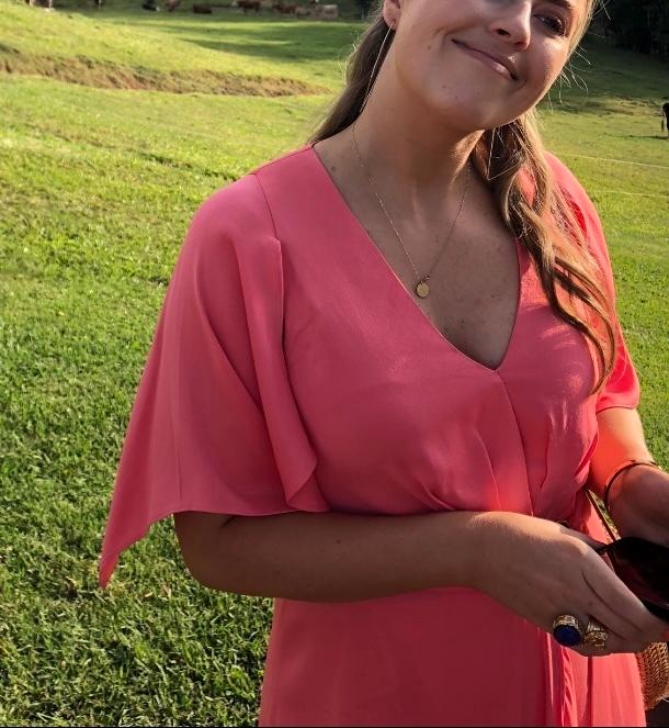 Manning Cartell Tickled Pink Charmeuse Dress Size 8 - Image 2