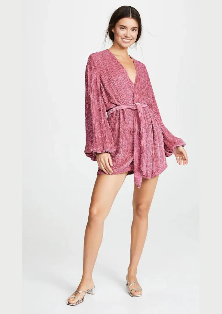 Retrofete Gabrielle Robe Mini Dress Pink Size 10 - Image 1