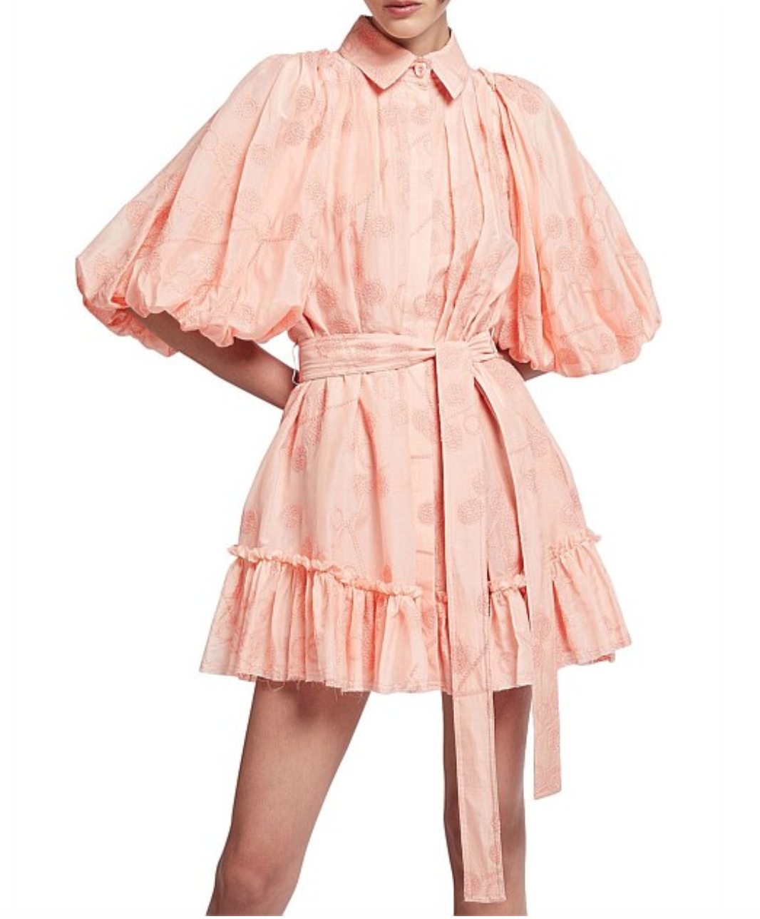 Aje Textural Mini Dress Pink Size 8 - Image 3