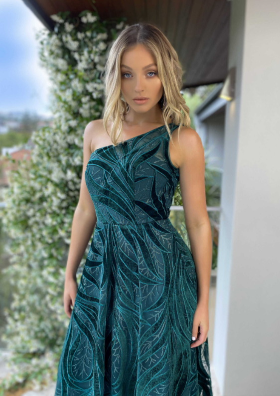 Jadore JX5028 Gown Green Size 22 - Image 3