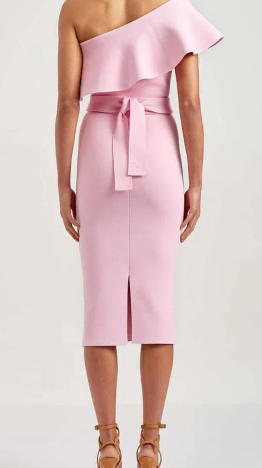 Scanlan Theodore Ruffle Dress Pink Size 8 - Image 3