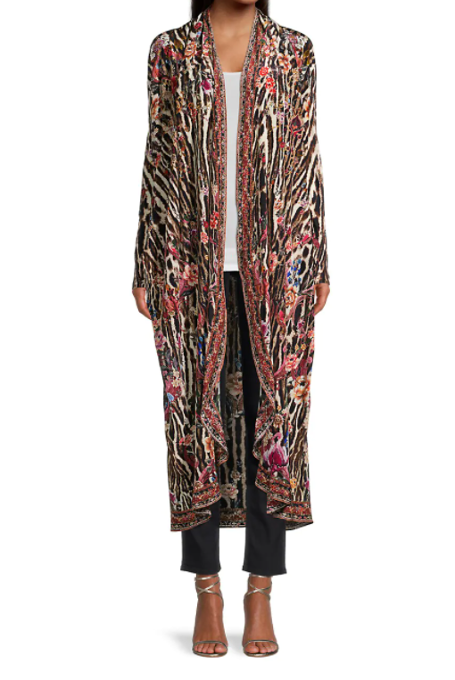 Camilla Long Casual Jacket Print Size 14 - Image 2