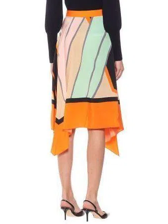 Diane Von Furstenberg Midi Skirt Print Size 10 - Image 2