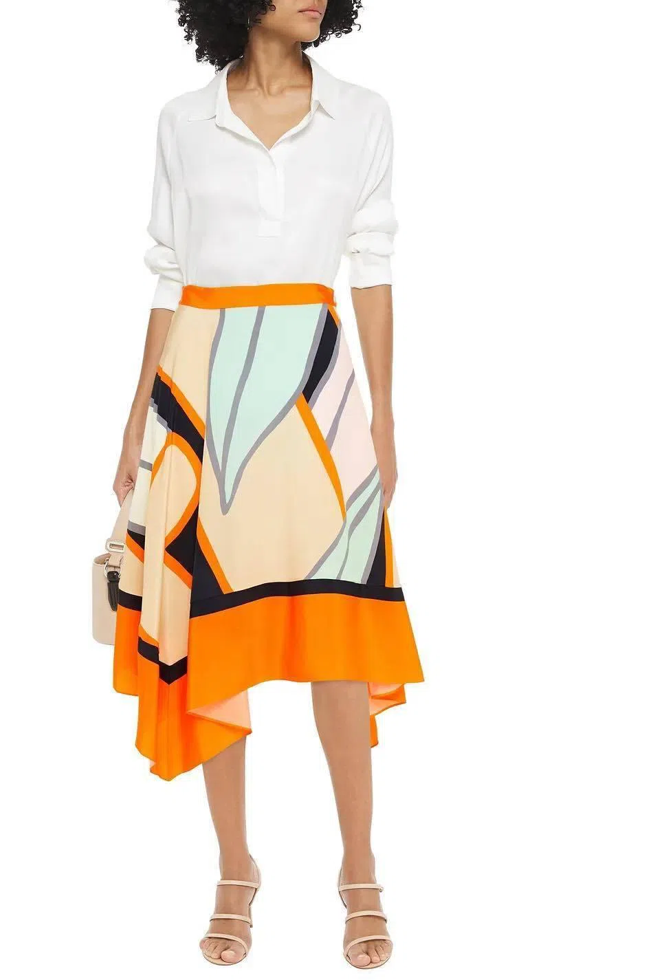 Diane Von Furstenberg Midi Skirt Print Size 10 - Image 1