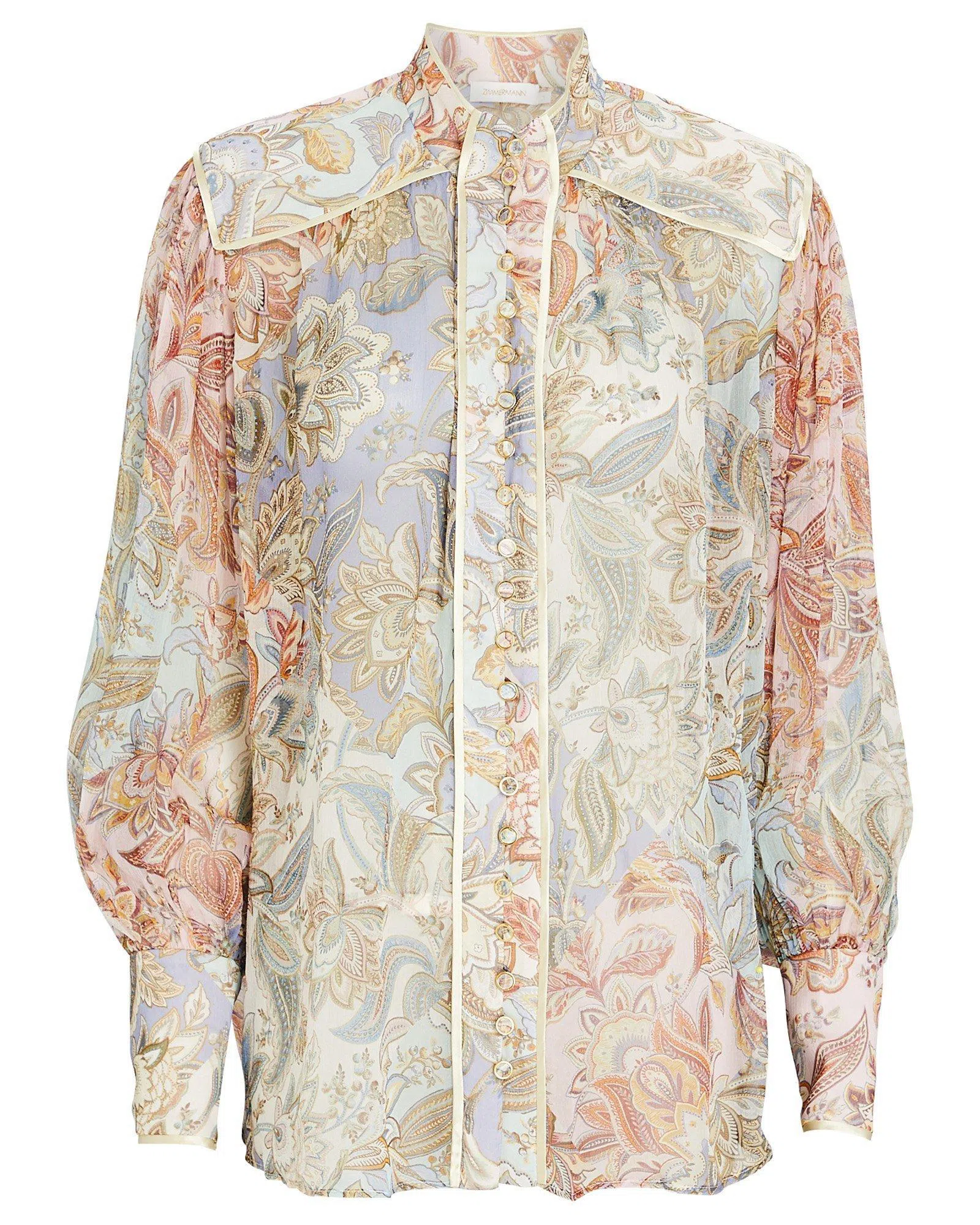 Zimmermann Lucky Bound Blouse Floral Size 8 - Image 5