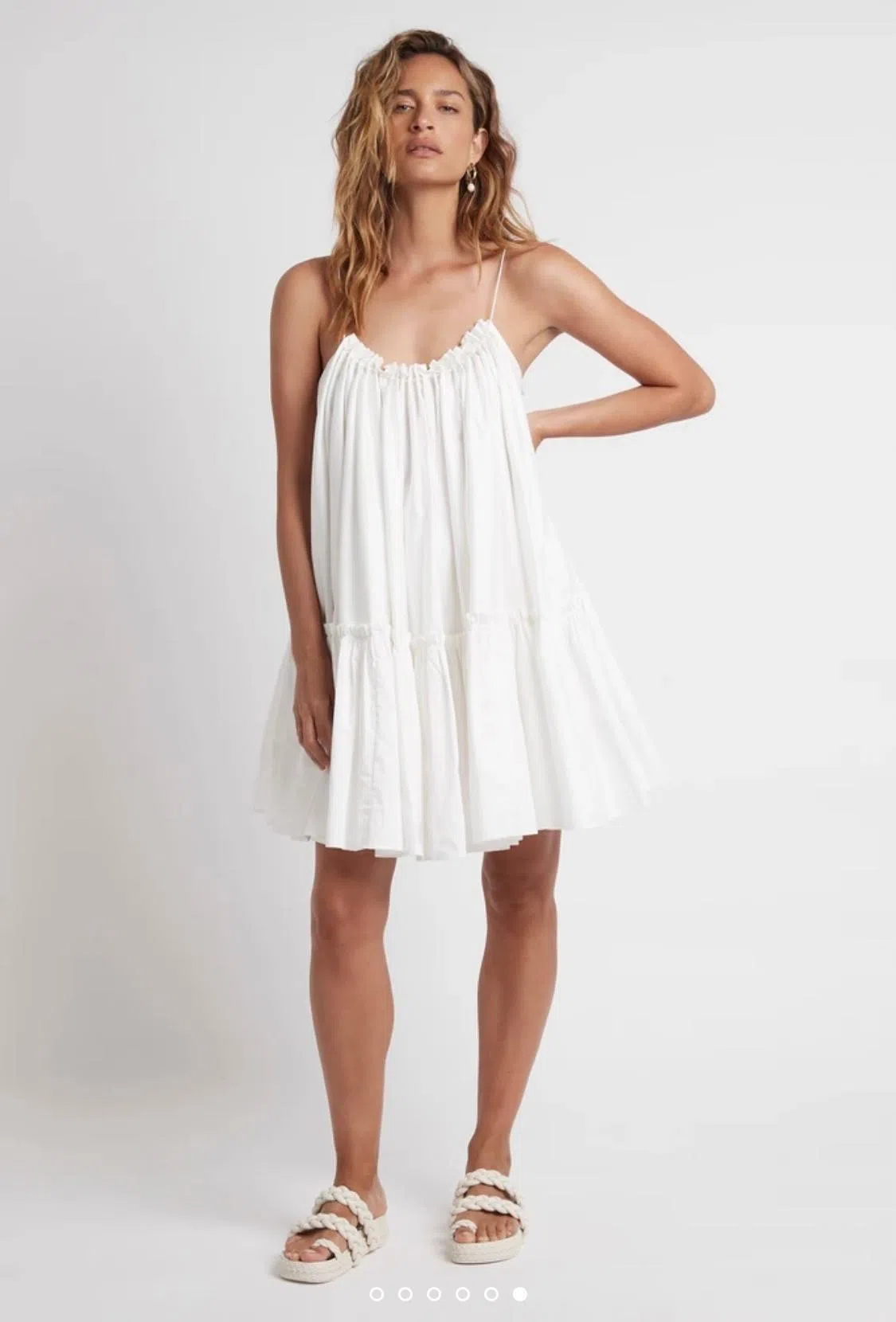 Aje Midsummer Swing Mini Dress Ivory Size 8 - Image 1