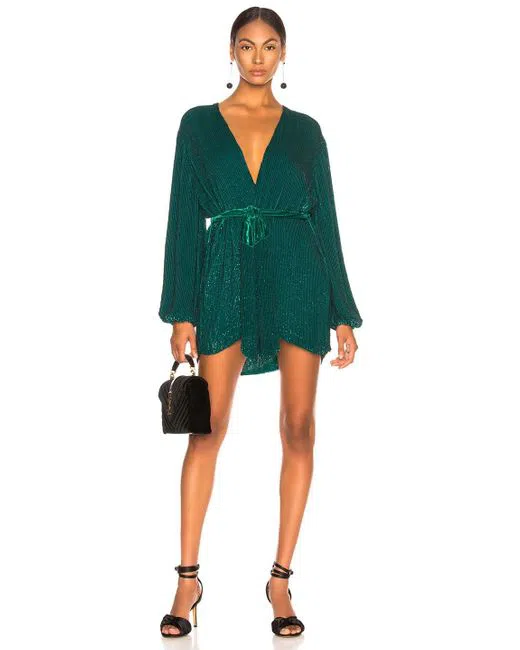 Retrofete Gabrielle Robe Dress Green Size 8 - Image 1