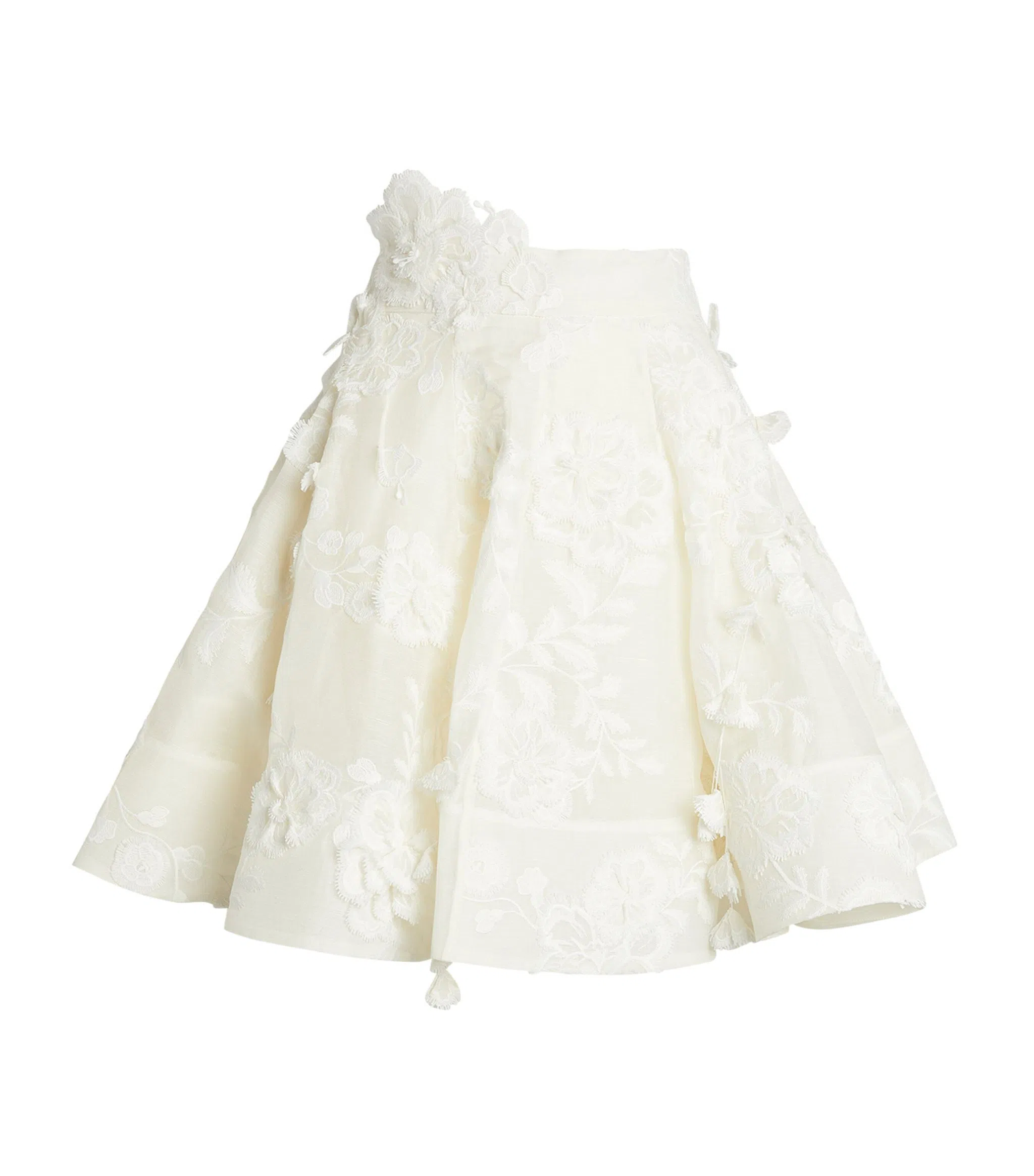 Zimmermann Postcard Applique Skirt White Size 8 - Image 4