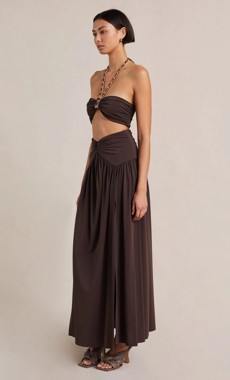 Bec and Bridge Joelene Top and Maxi Skirt Set Brown Size 6   - Image 2