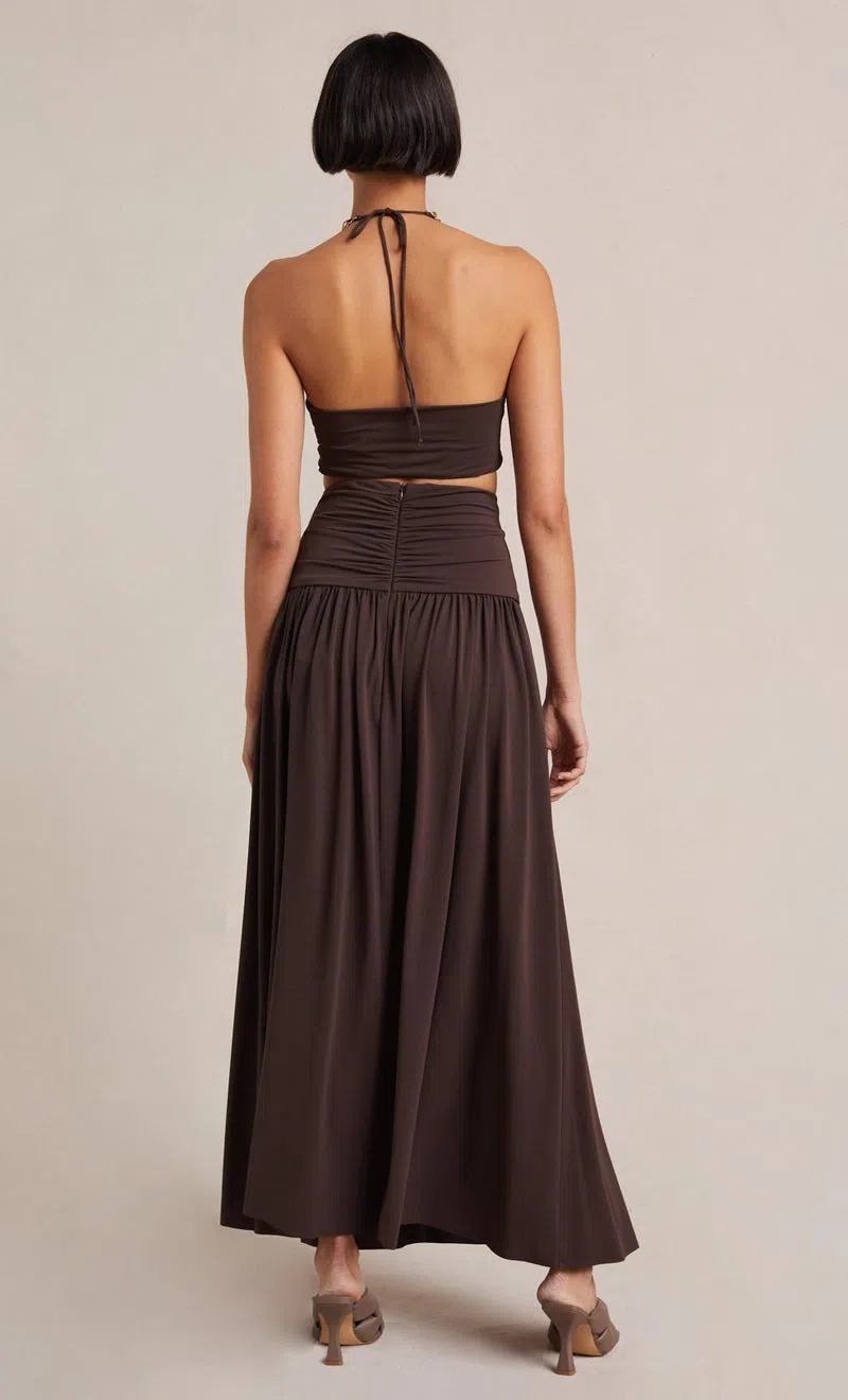 Bec and Bridge Joelene Top and Maxi Skirt Set Brown Size 6   - Image 3