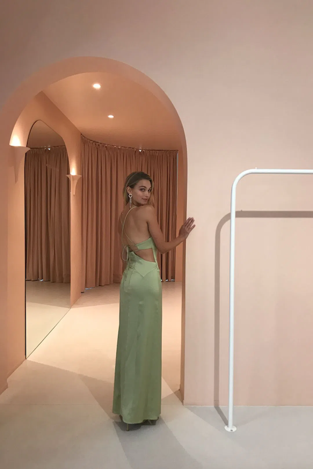 Manning Cartell Face Time Slip Dress in Pistachio Green Size 6 - Image 3