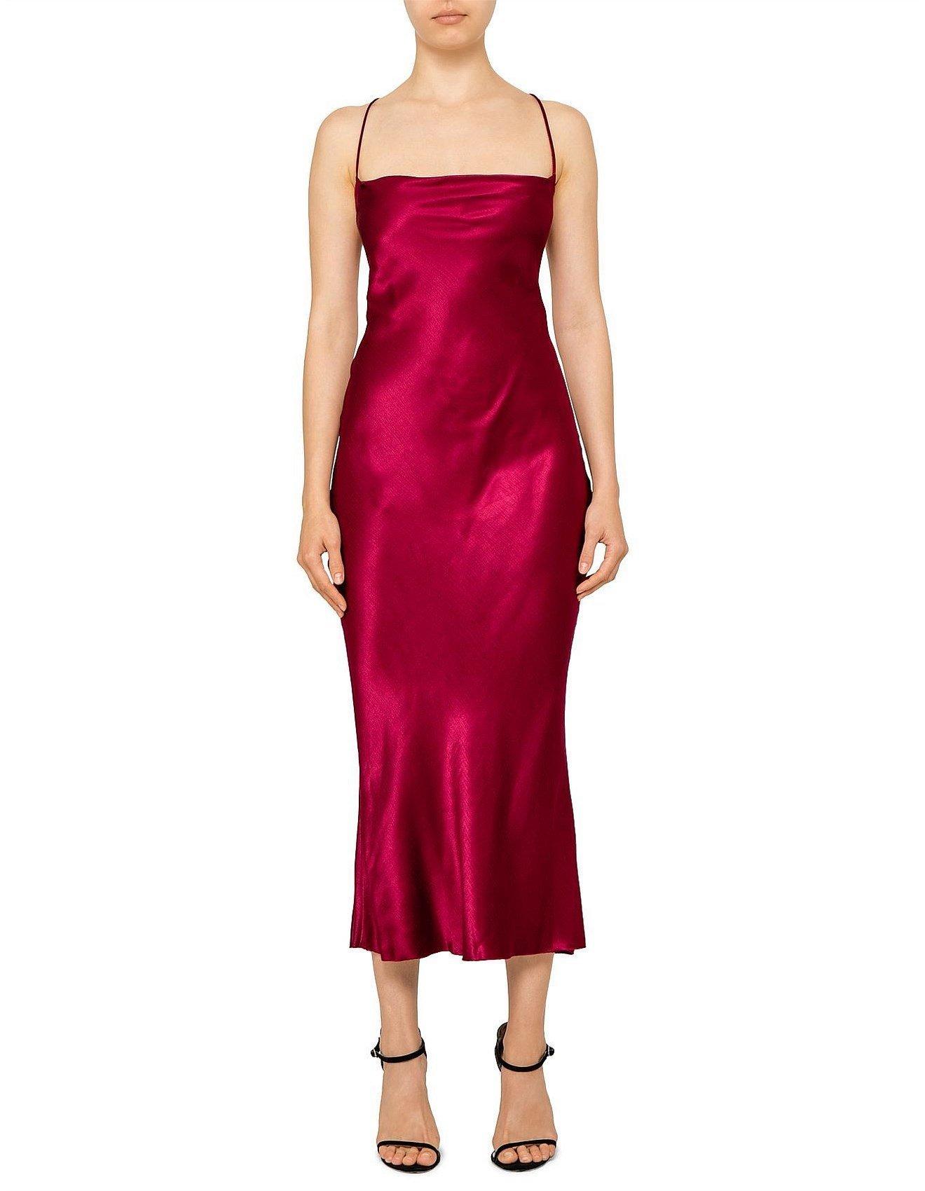  Bec & Bridge Kaia Cowl Dress Plum Size 8 - Image 3