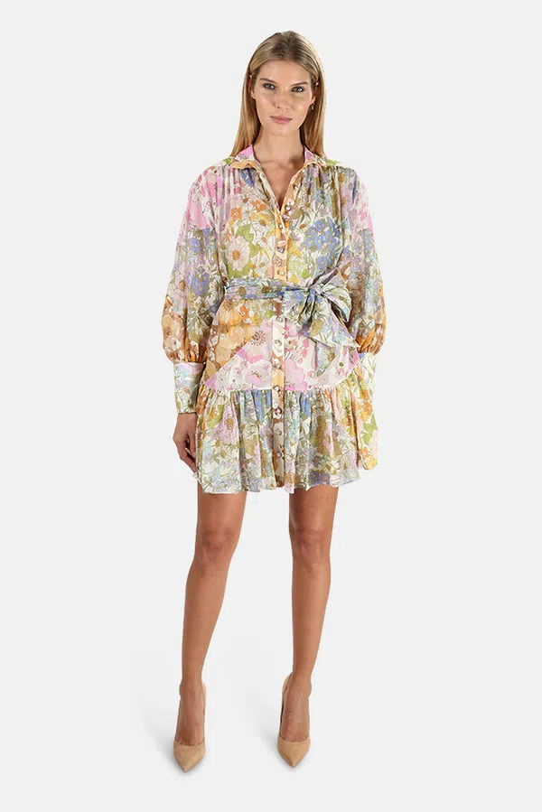 Zimmermann Super Eight Lantern Mini Dress Floral Size 1 / Au 10 - Image 1