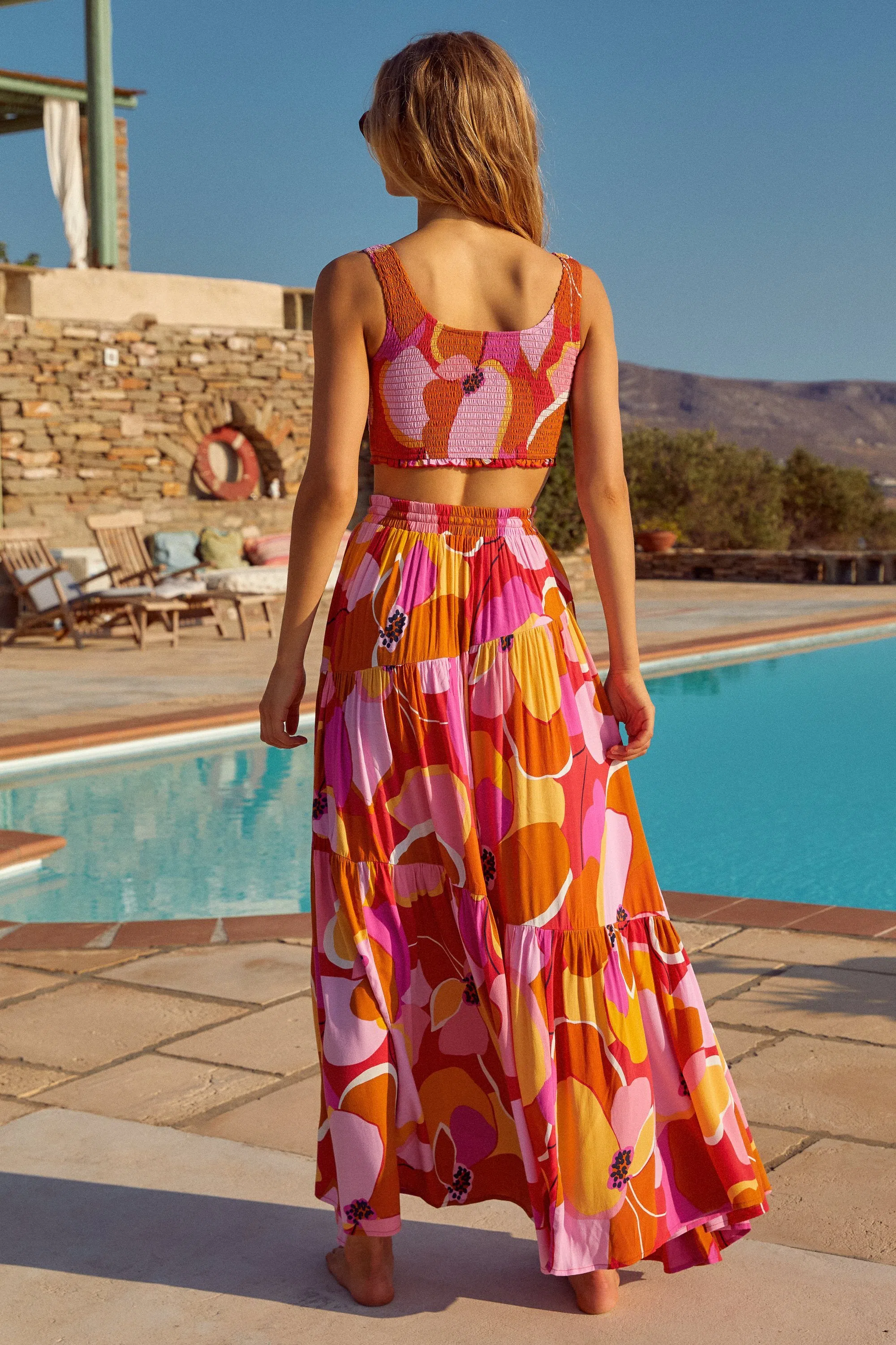 Mister Zimi Sienna Skirt and Sarah Crop Top Set in Kea Floral Print Size 12 - Image 2