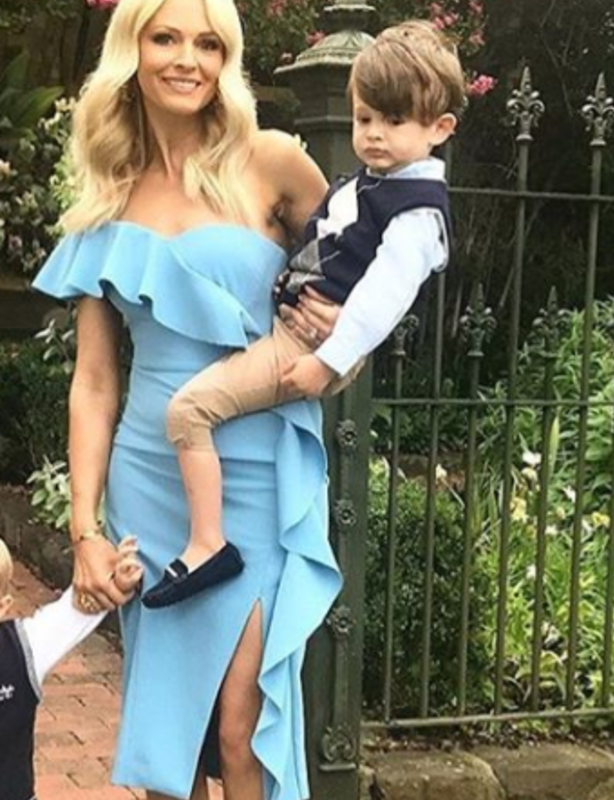 Rebecca Vallance Montecarlo Strapless Midi Dress Blue size 12 - Image 3