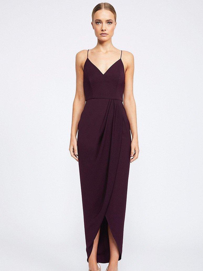 Shona Joy Core Cocktail Dress in Aubergine size 12 - Image 1