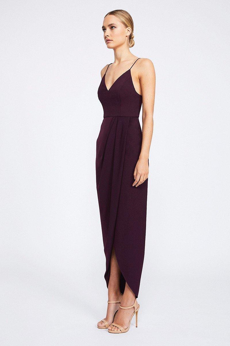 Shona Joy Core Cocktail Dress in Aubergine size 12 - Image 2