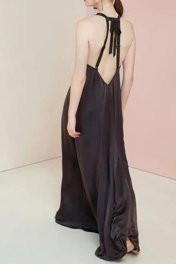 Magali Pascal Sakura Maxi Dress Black Size 10  - Image 2