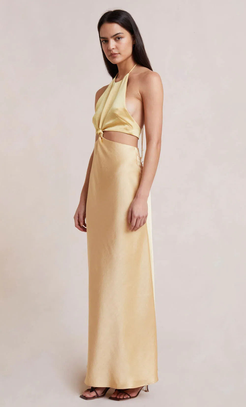 Bec & Bridge Carrie Halter Maxi Dress Yellow Size 16 - Image 1