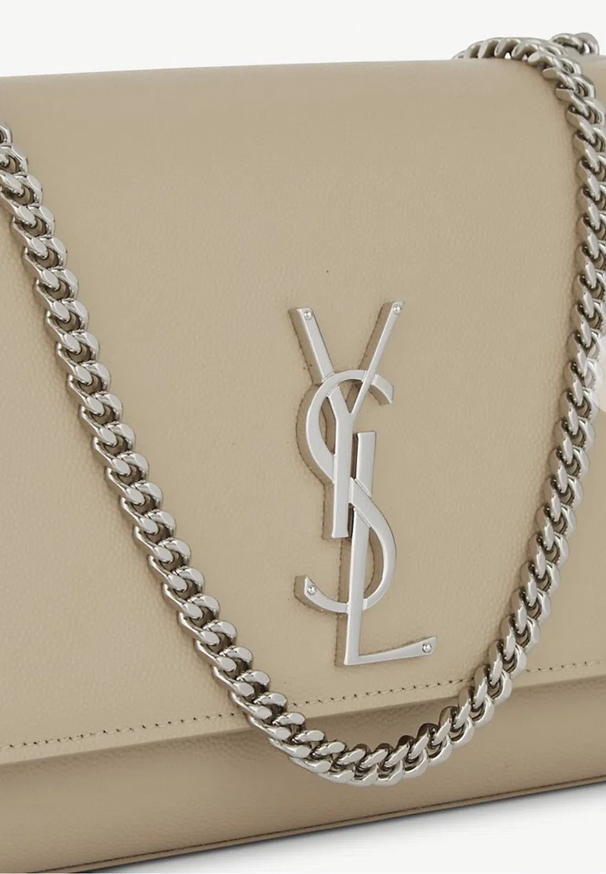Saint Laurent Kate Monogram Shoulder Bag Nude - Image 4
