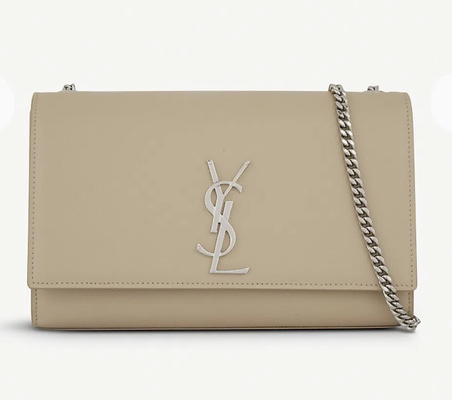 Saint Laurent Kate Monogram Shoulder Bag Nude - Image 2