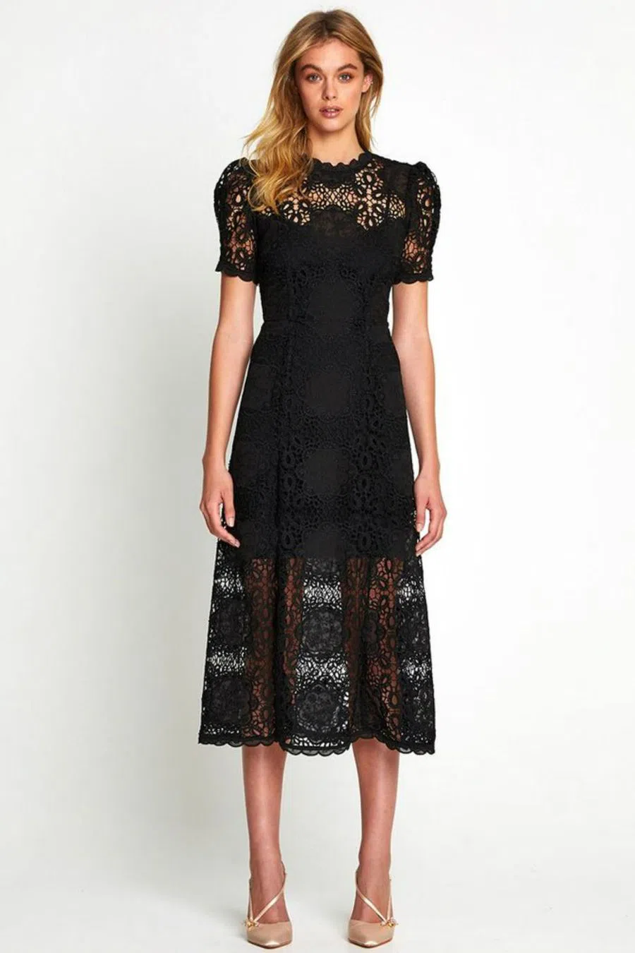 Alice McCall Diamond Veins Midi Dress Black Size XS  - Image 1